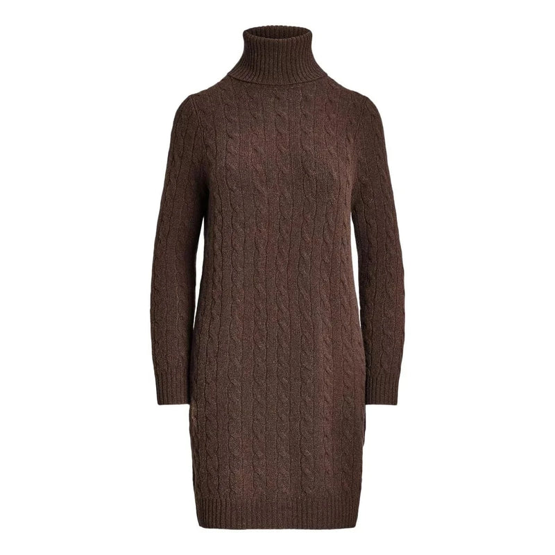 POLO RALPH LAUREN M JURK M / BRUIN Polo Ralph Lauren Wol Kasjmier Jurk Met Col Bruin - Match Laren