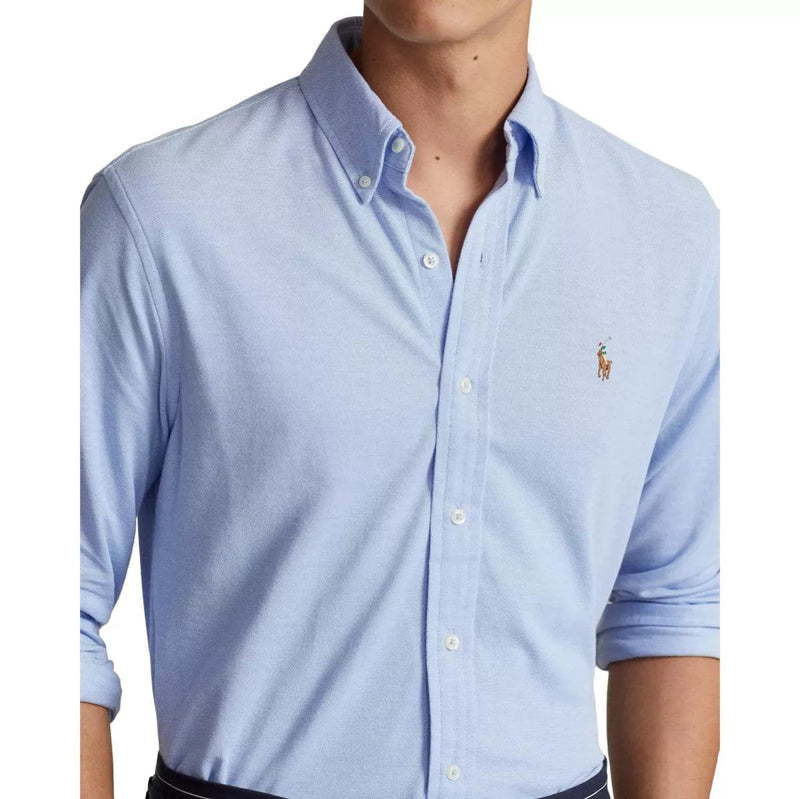 POLO RALPH LAUREN Polo Ralph Lauren Gebreid Oxford Overhemd Lichtblauw - Match Laren