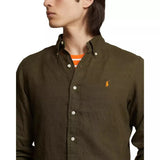 POLO RALPH LAUREN M SHIRT Polo Ralph Lauren Linnen Overhemd Army - Match Laren