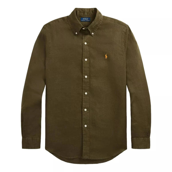 POLO RALPH LAUREN M SHIRT Polo Ralph Lauren Linnen Overhemd Army - Match Laren