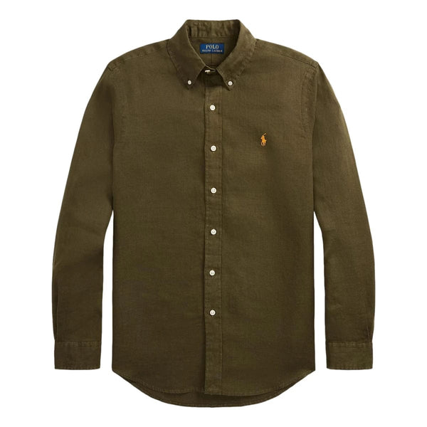 POLO RALPH LAUREN M SHIRT Polo Ralph Lauren Linnen Overhemd Army - Match Laren