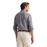 POLO RALPH LAUREN M SHIRT Polo Ralph Lauren Linnen Overhemd Gestreept Marine - Match Laren
