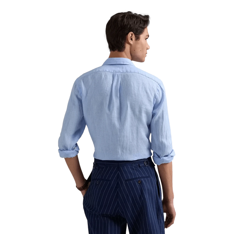 POLO RALPH LAUREN M SHIRT Polo Ralph Lauren Linnen Overhemd Lichtblauw - Match Laren