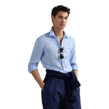 POLO RALPH LAUREN M SHIRT Polo Ralph Lauren Linnen Overhemd Lichtblauw - Match Laren