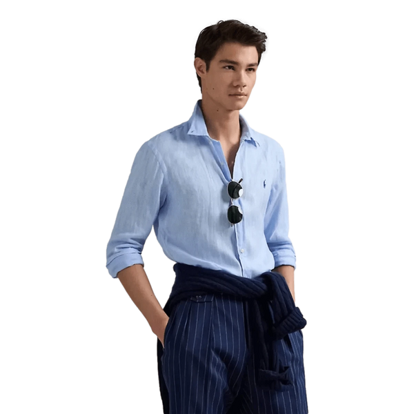 POLO RALPH LAUREN M SHIRT Polo Ralph Lauren Linnen Overhemd Lichtblauw - Match Laren