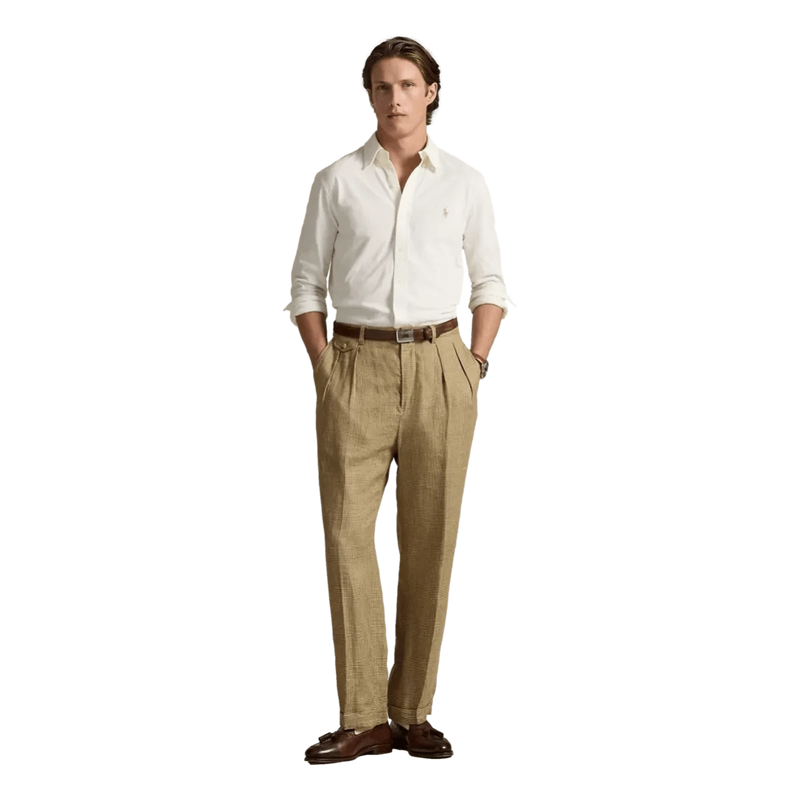 POLO RALPH LAUREN M SHIRT Polo Ralph Lauren Mesh Overhemd Creme - Match Laren