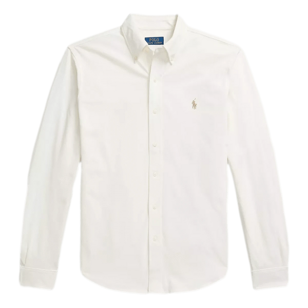 POLO RALPH LAUREN M SHIRT Polo Ralph Lauren Mesh Overhemd Creme - Match Laren