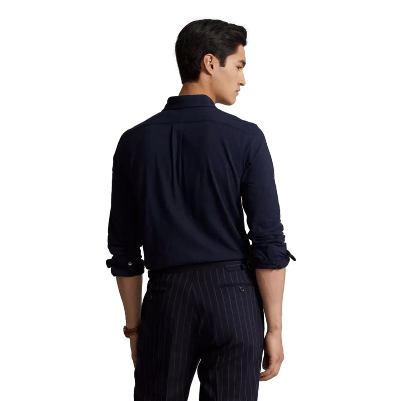 POLO RALPH LAUREN M SHIRT Polo Ralph Lauren Mesh Overhemd Marine - Match Laren