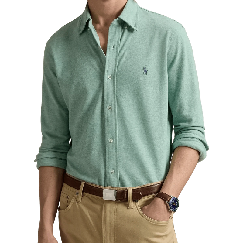 POLO RALPH LAUREN M SHIRT Polo Ralph Lauren Mesh Overhemd Olijf - Match Laren