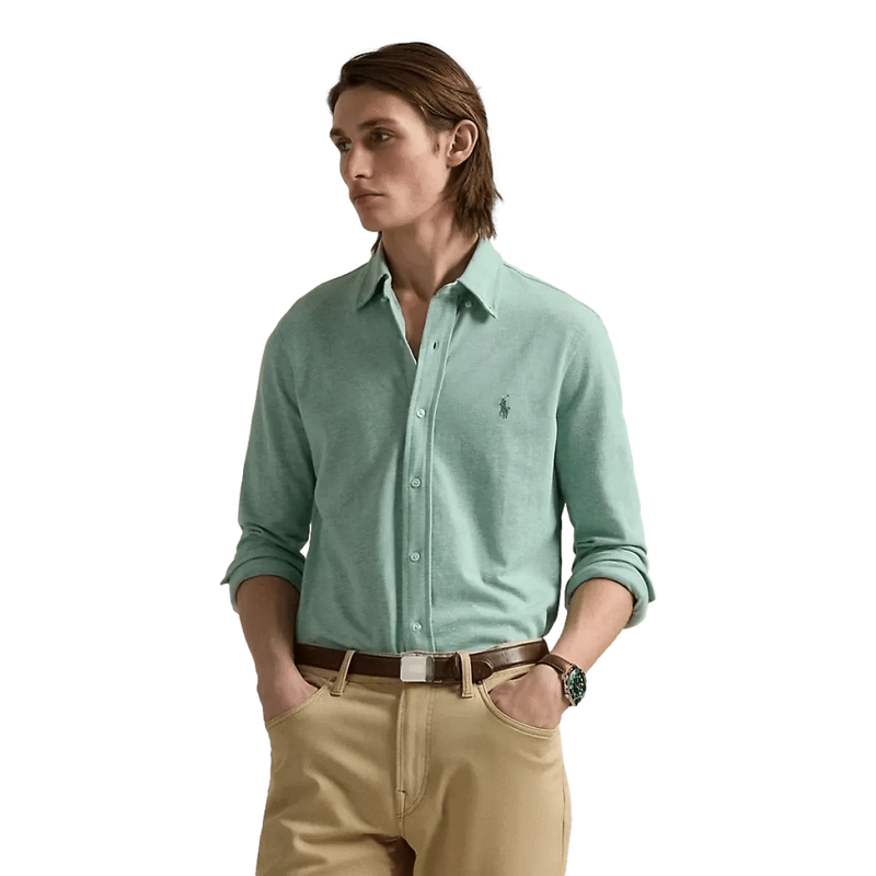 POLO RALPH LAUREN M SHIRT Polo Ralph Lauren Mesh Overhemd Olijf - Match Laren