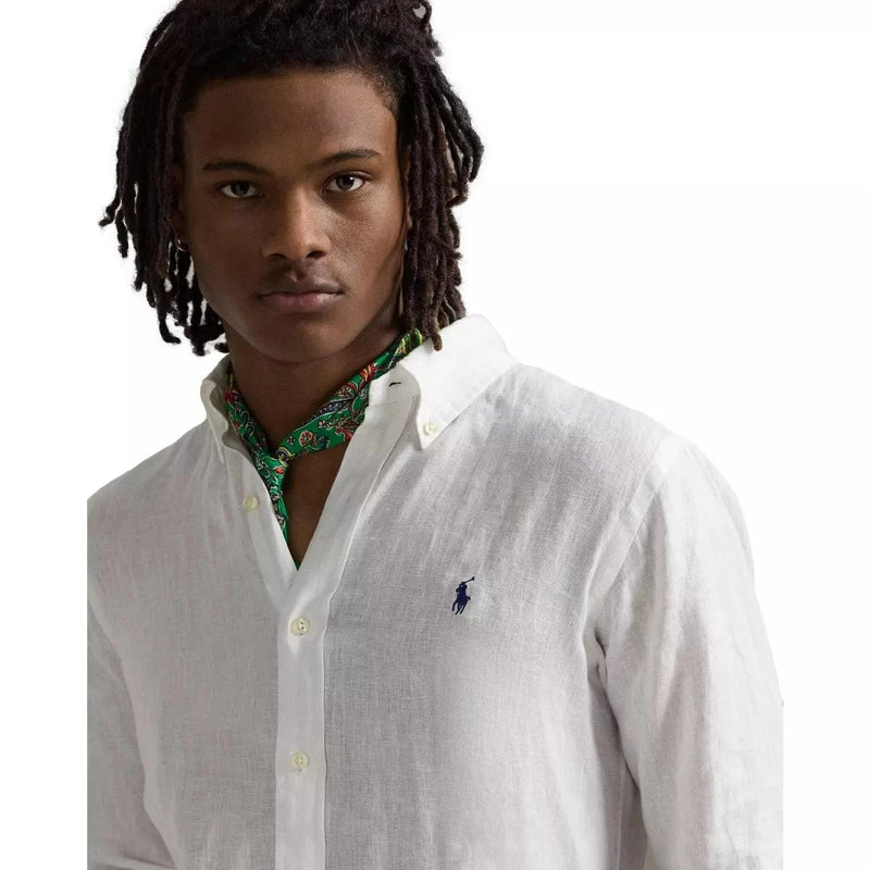 POLO RALPH LAUREN M SHIRT Polo Ralph Lauren overhemd linnen wit - Match Laren