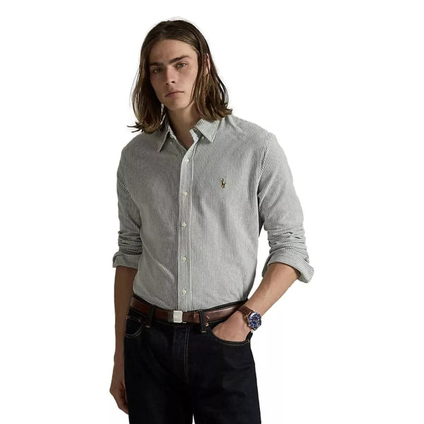 POLO RALPH LAUREN M SHIRT Polo Ralph Lauren Shirt Met Strepen Olijfgroen - Match Laren