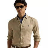 POLO RALPH LAUREN M SHIRT Polo Ralph Lauren Slim Fit Linnen Overhemd Zand - Match Laren