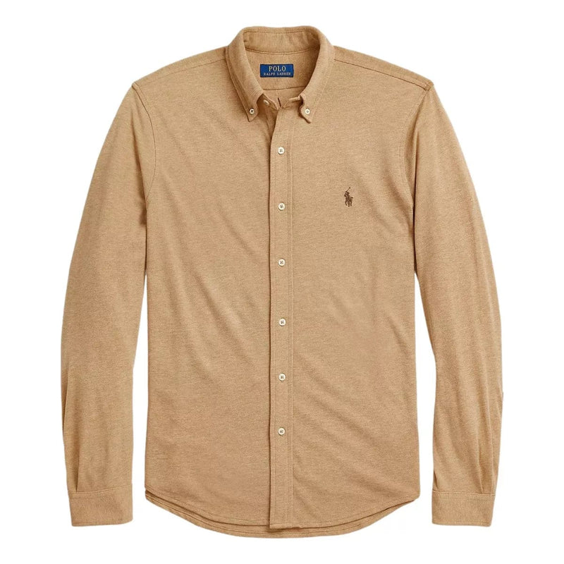 POLO RALPH LAUREN M SHIRT Polo Ralph Lauren Vederlicht Mesh Overhemd Camel - Match Laren