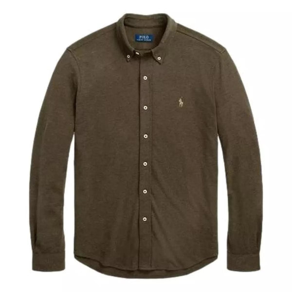 POLO RALPH LAUREN M SHIRT Polo Ralph Lauren Vederlicht Mesh Overhemd Olijf - Match Laren