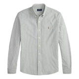 POLO RALPH LAUREN M SHIRT S / OLIJF Polo Ralph Lauren Shirt Met Strepen Olijfgroen - Match Laren