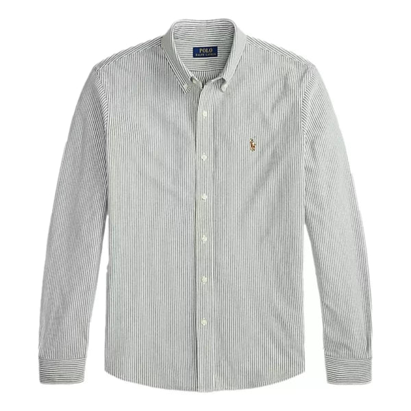 POLO RALPH LAUREN M SHIRT S / OLIJF Polo Ralph Lauren Shirt Met Strepen Olijfgroen - Match Laren