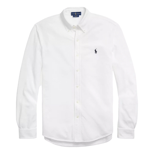 POLO RALPH LAUREN M SHIRT XS / WIT COMBI Polo Ralph Lauren Mesh Overhemd Wit - Match Laren