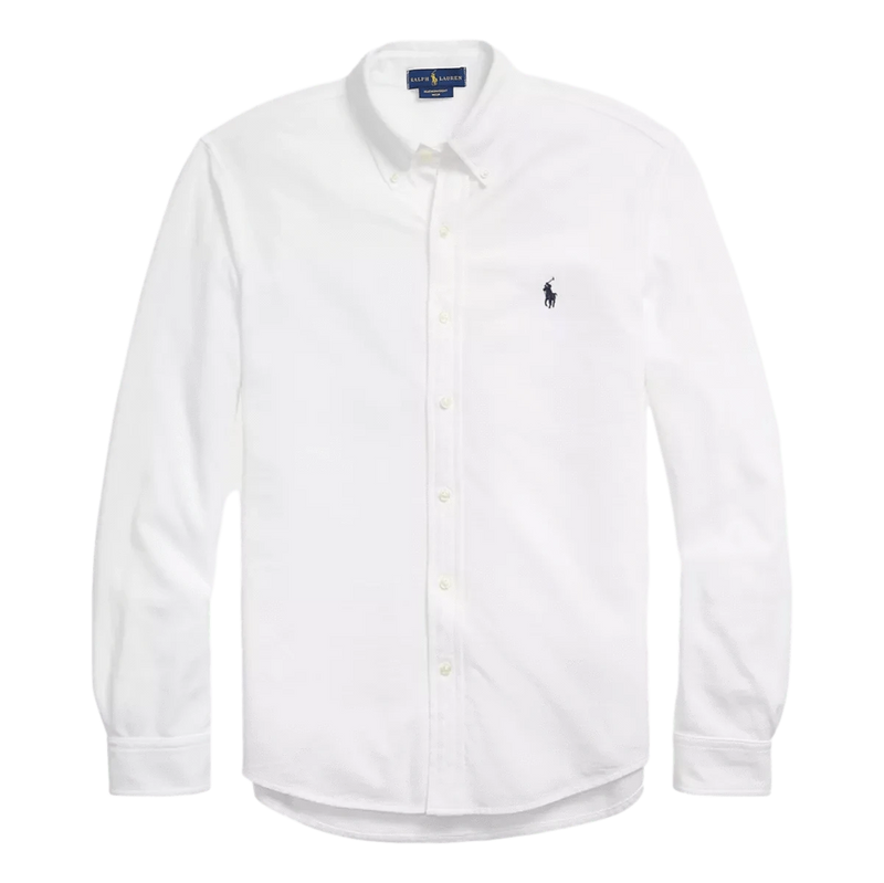 POLO RALPH LAUREN M SHIRT XS / WIT COMBI Polo Ralph Lauren Mesh Overhemd Wit - Match Laren