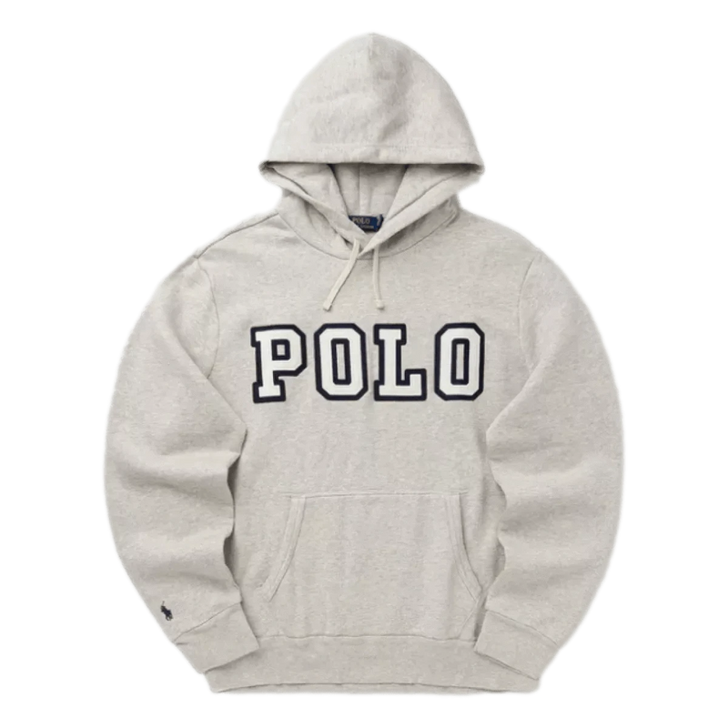 POLO RALPH LAUREN M SWEATER M / GRIJS MELEE Polo Ralph Lauren Long Sleeve Hoodie Grijs Melee - Match Laren