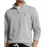 POLO RALPH LAUREN M SWEATER Polo Ralph Lauren Luxe Jersey Trui Korte Rits Grijs - Match Laren