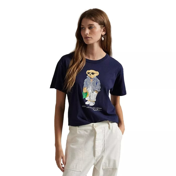 POLO RALPH LAUREN Polo Ralph Lauren Katoenen jersey T-shirt met Polo Bear marine - Match Laren