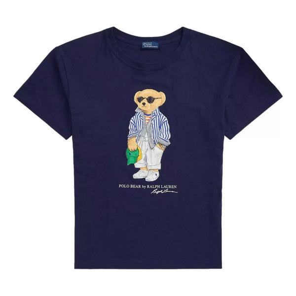 POLO RALPH LAUREN Polo Ralph Lauren Katoenen jersey T-shirt met Polo Bear marine - Match Laren