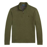 POLO RALPH LAUREN M TRUI Polo Ralph Lauren Double-Knit Mesh Trui Met Kwartrits Olijf - Match Laren