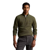 POLO RALPH LAUREN M TRUI Polo Ralph Lauren Double-Knit Mesh Trui Met Kwartrits Olijf - Match Laren