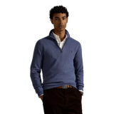 POLO RALPH LAUREN M TRUI Polo Ralph Lauren Mesh-Gebreide Katoenen Trui Met Rits Jeans Blauw - Match Laren