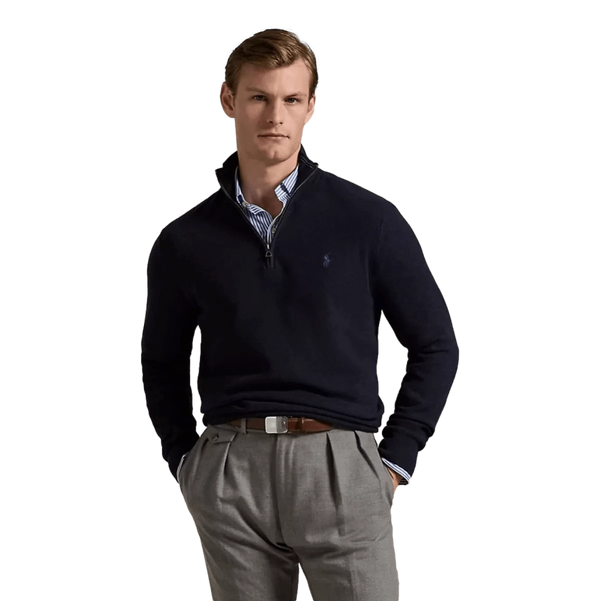 POLO RALPH LAUREN M TRUI Polo Ralph Lauren Trui Katoen Mesh-Gebreid Marine - Match Laren
