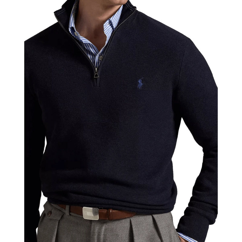 POLO RALPH LAUREN M TRUI Polo Ralph Lauren Trui Katoen Mesh-Gebreid Marine - Match Laren