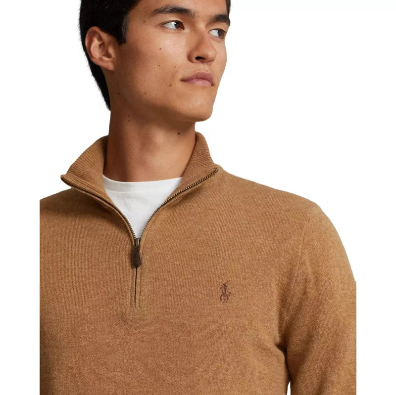 POLO RALPH LAUREN M TRUI Polo Ralph Lauren Wollen Trui Kwartrits Camel - Match Laren