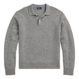 POLO RALPH LAUREN M TRUI S / GRIJS MELEE Polo Ralph Lauren Cashmere Polo-Collar Jumper - Match Laren