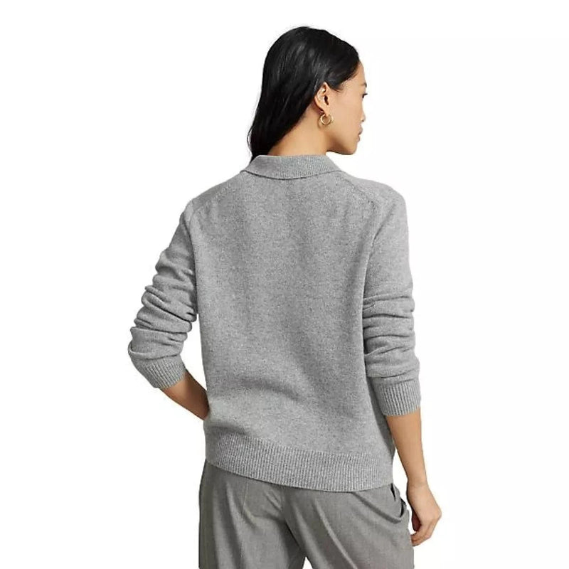 POLO RALPH LAUREN M TRUI S / GRIJS MELEE Polo Ralph Lauren Cashmere Polo-Collar Jumper - Match Laren