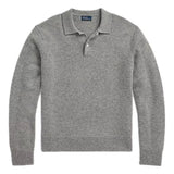 POLO RALPH LAUREN M TRUI S / GRIJS MELEE Polo Ralph Lauren Cashmere Polo-Collar Jumper - Match Laren