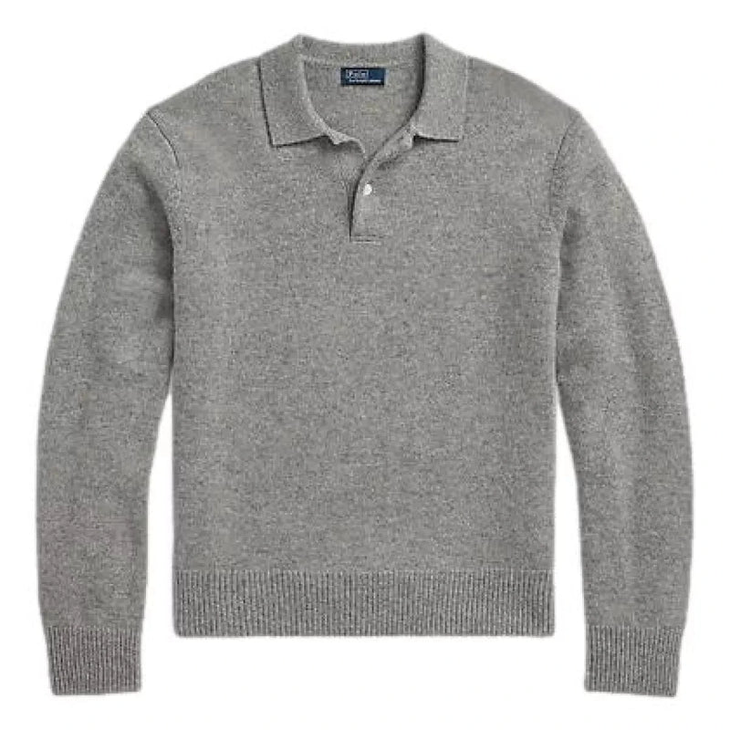 POLO RALPH LAUREN M TRUI S / GRIJS MELEE Polo Ralph Lauren Cashmere Polo-Collar Jumper - Match Laren