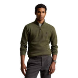 POLO RALPH LAUREN M TRUI XL / OLIJF Polo Ralph Lauren Double-Knit Mesh Trui Met Kwartrits Olijf - Match Laren