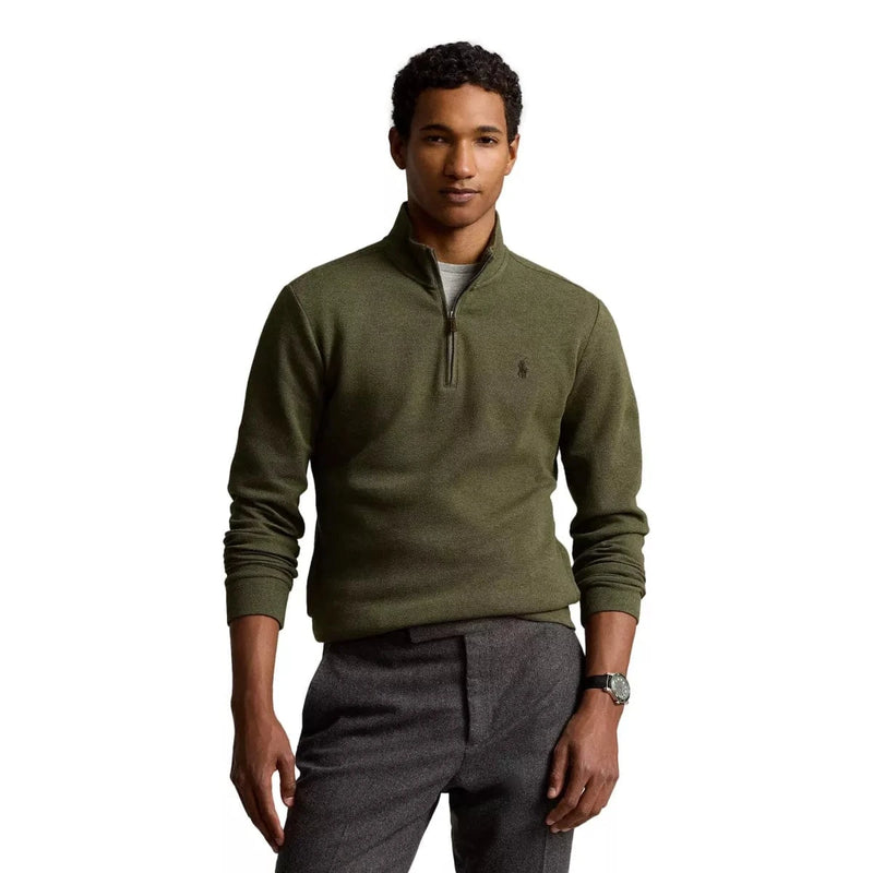 POLO RALPH LAUREN M TRUI XL / OLIJF Polo Ralph Lauren Double-Knit Mesh Trui Met Kwartrits Olijf - Match Laren