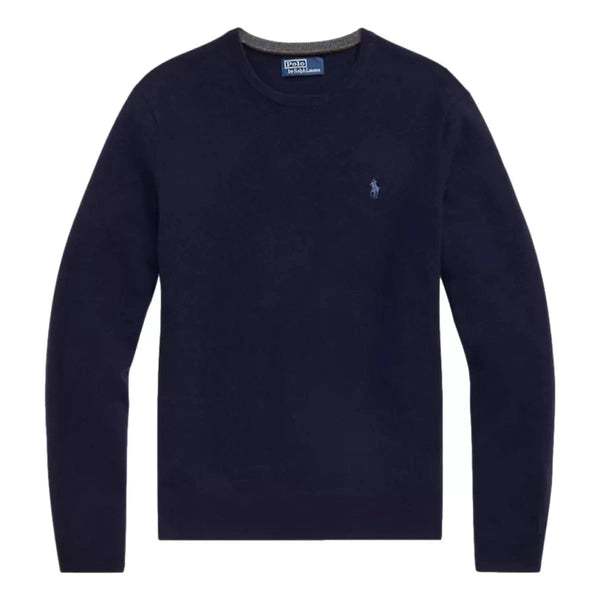POLO RALPH LAUREN M TRUI XS / MARINE Polo Ralph Lauren Wollen Trui Met Ronde Hals Marineblauw - Match Laren