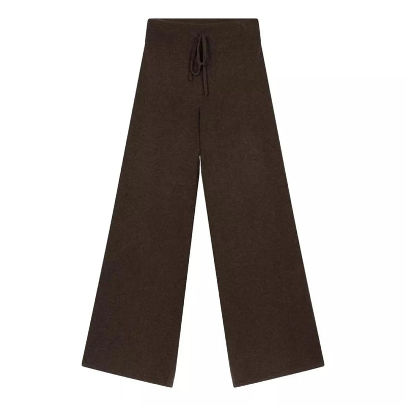 REPEAT M BROEK 34 / DONKERBRUIN Repeat Wijde Gebreide Kasjmier Broek Donkerbruin - Match Laren