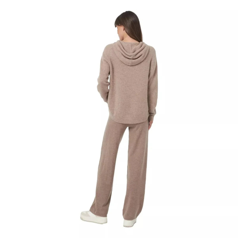 REPEAT Repeat Rechte Gebreide Broek Taupe - Match Laren