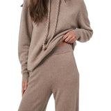 REPEAT M BROEK Repeat Rechte Gebreide Broek Taupe - Match Laren