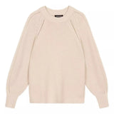 REPEAT M TRUI 36 / NATUREL Chunky Knit Pull-over Trui Zandkleur - Match Laren