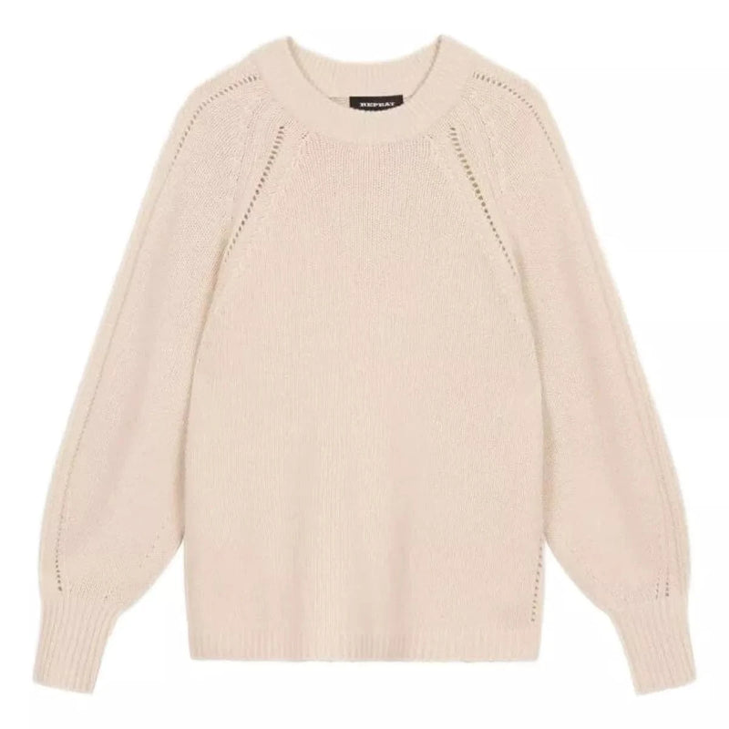 REPEAT M TRUI 36 / NATUREL Chunky Knit Pull-over Trui Zandkleur - Match Laren