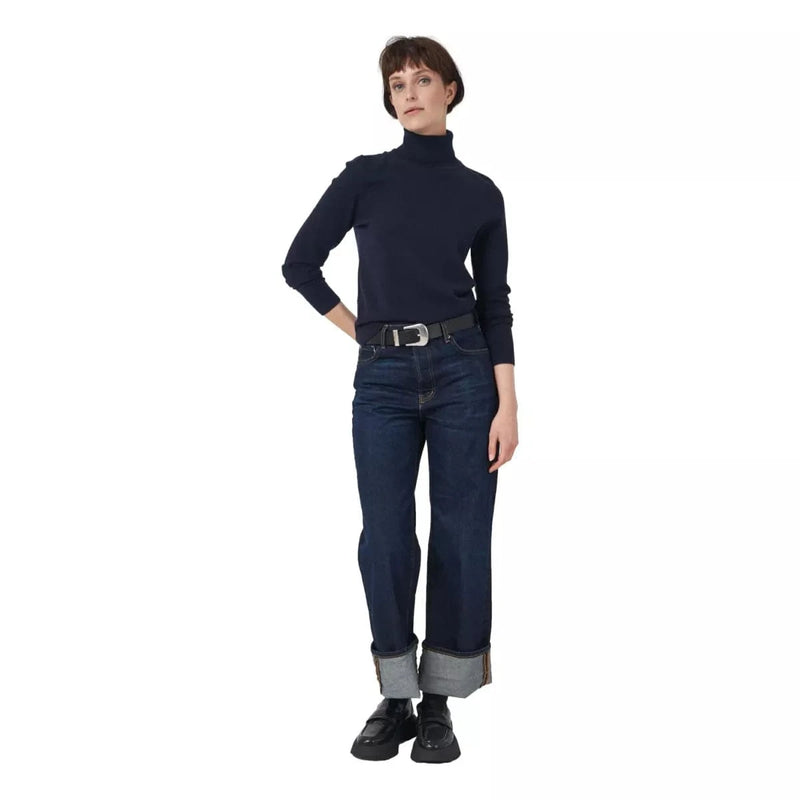REPEAT M TRUI 40 / JEANS BLAUW Repeat Organisch Cashmere Trui Met Rolkraag Jeans Blauw - Match Laren