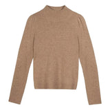 REPEAT M TRUI Repeat Cashmere Sweater Met Schouderdetail Lichtbruin - Match Laren