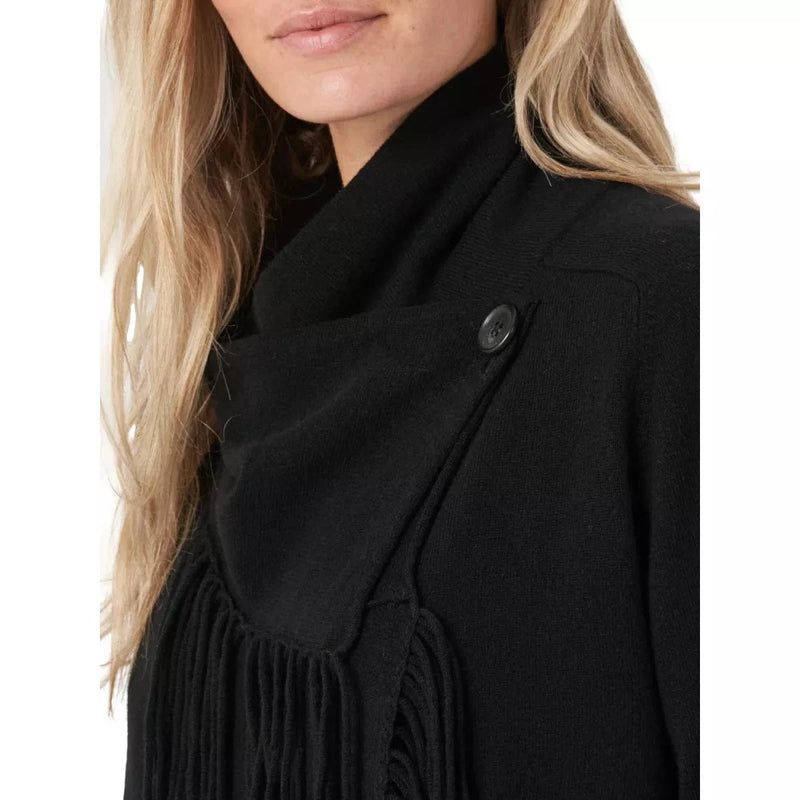 REPEAT M VEST 36 / ZWART REPEAT Asymmetrisch Vest Met Franjes - Match Laren