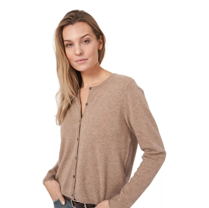 REPEAT M VEST Repeat Fijn Gebreid Cashmere Vest Met Knoopsluiting Lichtbruin - Match Laren