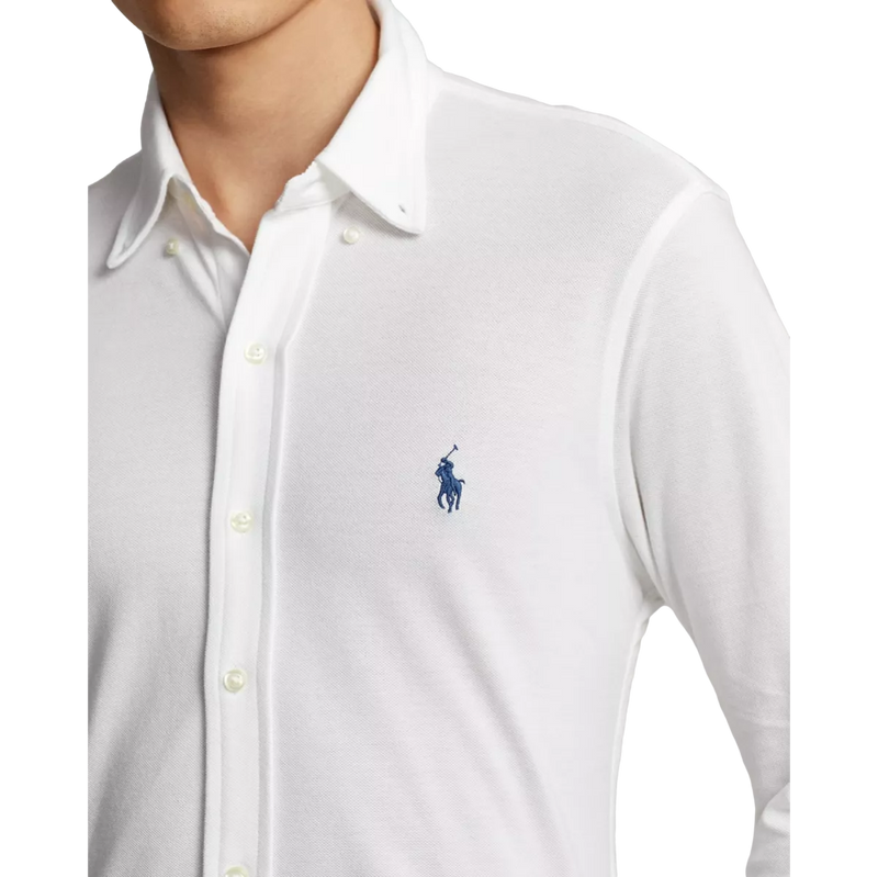 POLO RALPH LAUREN Polo Ralph Lauren Mesh Overhemd Wit - Match Laren